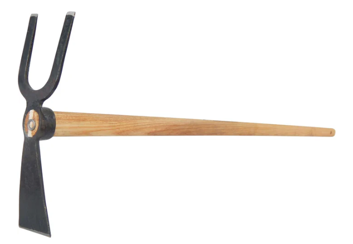 SHW Double Sided Narrow Leaf Hoe with Two Tines