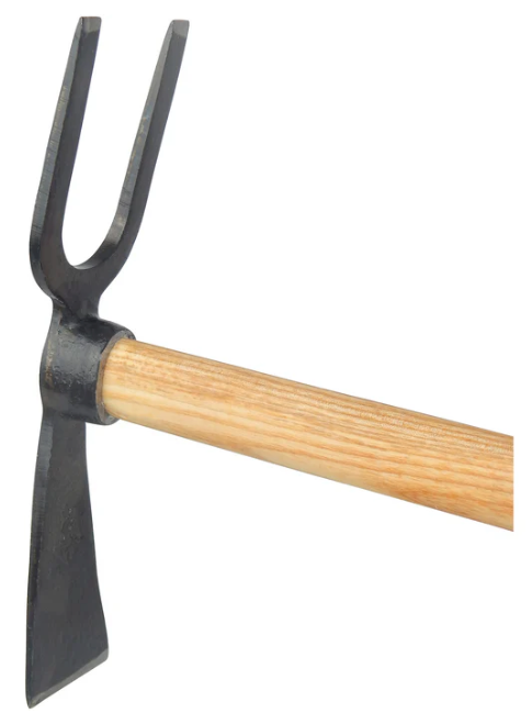 SHW Double Sided Narrow Leaf Hoe with Two Tines