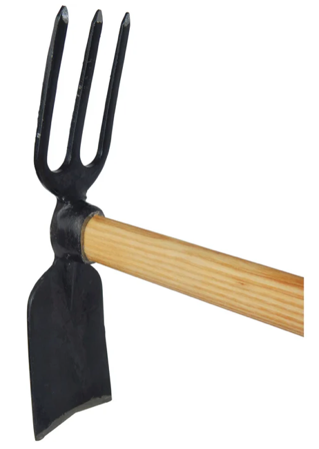 SHW Double Sided Broad Hoe with Three Tines