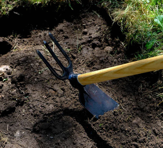 SHW Double Sided Broad Hoe with Three Tines