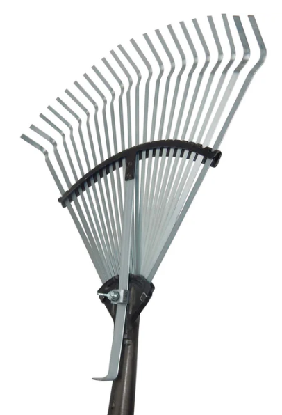 Adjustable Curved Edge Lawn Rake – FEMA Garden Hand Tools